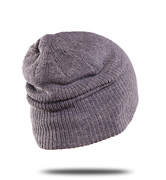 Patched Gym Beanie (Grey)