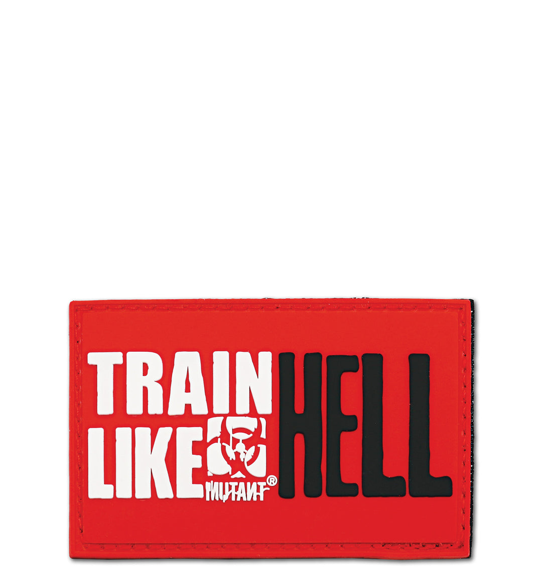 TRAIN LIKE HELL Velcro Patch Black/Red 8x5cm