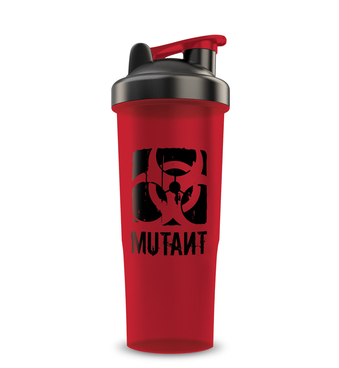 MUTANT®️ Deluxe 1L / 35oz Gym Shaker Cup (Transparent Red)